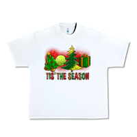 White tis the season christmas with tennis ball and tree cookie Urban Heavy Tee - FaDigitalArtStudio