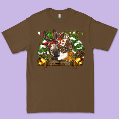 Christmas Donkey Candy House Premium Tee Designed By Barkaloodesign
