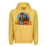 Antique Gold Fall Vibes Turkey Premium Hoodie - LillyAllenDesigns