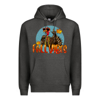 Charcoal Heather Fall Vibes Turkey Premium Hoodie - LillyAllenDesigns