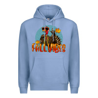 Colony Blue Fall Vibes Turkey Premium Hoodie - LillyAllenDesigns