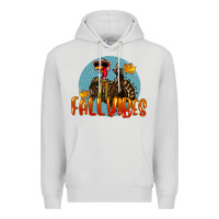 Dove Grey Fall Vibes Turkey Premium Hoodie - LillyAllenDesigns