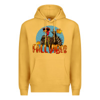 Mustard Fall Vibes Turkey Premium Hoodie - LillyAllenDesigns