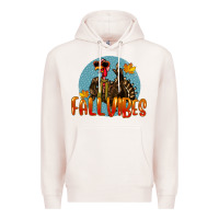 Pale Pink Fall Vibes Turkey Premium Hoodie - LillyAllenDesigns