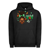 Pigment Black Afro Messy Bun Full Face Basketball Mom Urban Hoodie - texasbilliewilder