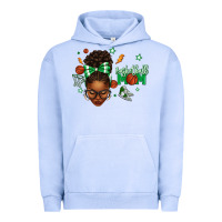 Pigment Grape Ice Afro Messy Bun Full Face Basketball Mom Urban Hoodie - texasbilliewilder