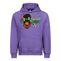 Tulip Afro Messy Bun Full Face Basketball Mom Urban Hoodie - texasbilliewilder