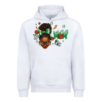 White Afro Messy Bun Full Face Basketball Mom Urban Hoodie - texasbilliewilder