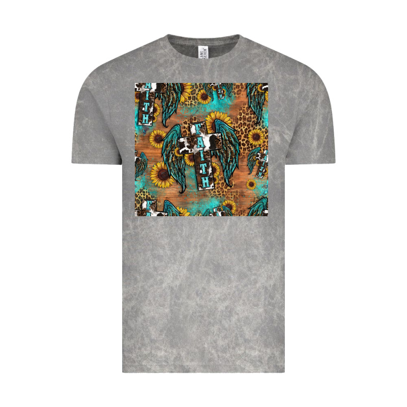 Faith Cross Seamless Pattern Vintage Tee by HRA Design Shop | Teevron