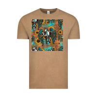 Vintage Coffee faith cross seamless pattern Vintage Tee - HRA Design Shop