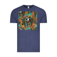 Vintage Denim faith cross seamless pattern Vintage Tee - HRA Design Shop