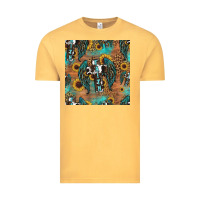 Vintage Mustard faith cross seamless pattern Vintage Tee - HRA Design Shop