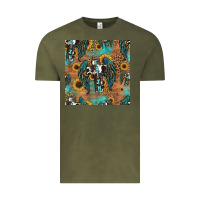 Vintage Olive faith cross seamless pattern Vintage Tee - HRA Design Shop