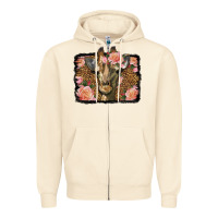 Sandshell Western Floral Giraffe Zipper Hoodie - LillyAllenDesigns