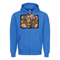 True Royal Western Floral Giraffe Zipper Hoodie - LillyAllenDesigns