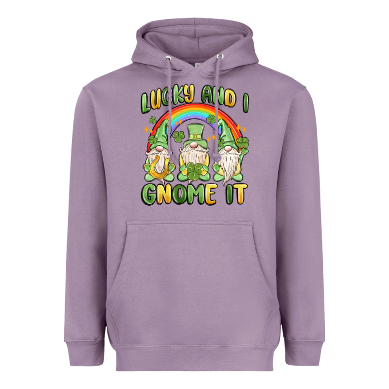 Lucky And I Gnome It Heavyweight Hoodie by MaliasSmallBusiness | Teevron