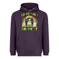 Plum lucky and i gnome it Heavyweight Hoodie - MaliasSmallBusiness