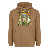 Toasted Coconut lucky and i gnome it Heavyweight Hoodie - MaliasSmallBusiness