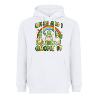 White lucky and i gnome it Heavyweight Hoodie - MaliasSmallBusiness
