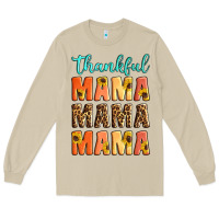Mushroom Thankful mama mama mama Long Sleeve Tee - Artiststas