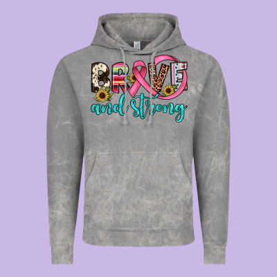 Brave And Strong Vintage Hoodie Designed By Jahusdesignshop