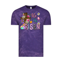 Cloud Purple he is risen easter Vintage Tee - Neo Western