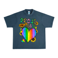 Midnight Navy proud dad love Urban Heavy Tee - CowhideDigitalArt