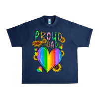 Navy proud dad love Urban Heavy Tee - CowhideDigitalArt