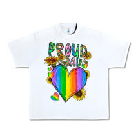 White proud dad love Urban Heavy Tee - CowhideDigitalArt