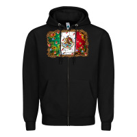 Black Christmas lights Mexican flag Zipper Hoodie - Jasminsmagicworld