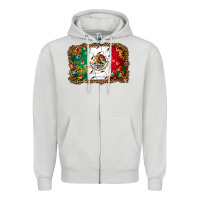 Dove Grey Christmas lights Mexican flag Zipper Hoodie - Jasminsmagicworld