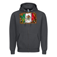 Smoke Christmas lights Mexican flag Zipper Hoodie - Jasminsmagicworld