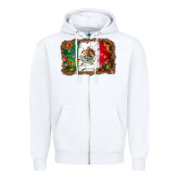 White Christmas lights Mexican flag Zipper Hoodie - Jasminsmagicworld