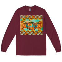 Burgundy Thankful Pumpkins Long Sleeve Tee - Artiststas