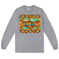 Heather Grey Thankful Pumpkins Long Sleeve Tee - Artiststas