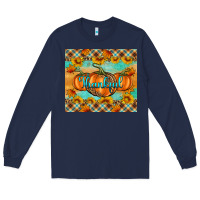 Navy Thankful Pumpkins Long Sleeve Tee - Artiststas
