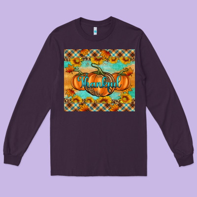 Thankful Pumpkins Long Sleeve Tee Designed By Artiststas