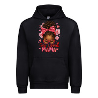Black one loved mama afro messy bun Urban Hoodie - texasbilliewilder