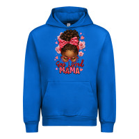 Cobalt one loved mama afro messy bun Urban Hoodie - texasbilliewilder