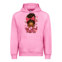 Fuchsia Pink one loved mama afro messy bun Urban Hoodie - texasbilliewilder