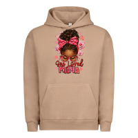 One Loved Mama Afro Messy Bun Urban Hoodie | Teevron
