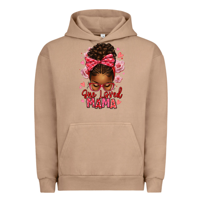 One Loved Mama Afro Messy Bun Urban Hoodie by texasbilliewilder | Teevron