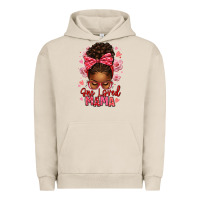 Pigment French Oak one loved mama afro messy bun Urban Hoodie - texasbilliewilder