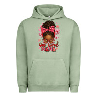 Pigment Oil Green one loved mama afro messy bun Urban Hoodie - texasbilliewilder