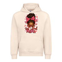 Sandshell one loved mama afro messy bun Urban Hoodie - texasbilliewilder