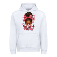 White one loved mama afro messy bun Urban Hoodie - texasbilliewilder