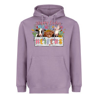 Lavender happy easter heifers Heavyweight Hoodie - MaliasSmallBusiness