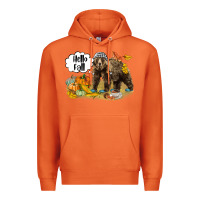 Carrot Hello Fall Brown Bear Premium Hoodie - LillyAllenDesigns