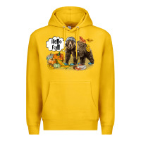 Lemon Hello Fall Brown Bear Premium Hoodie - LillyAllenDesigns