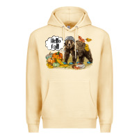 Pina Colada Hello Fall Brown Bear Premium Hoodie - LillyAllenDesigns